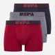 Набор трусов-боксеров мужских US Polo Assn 80521 L 3 шт Темно-синий/Бордовый/Серый Меланж (8680557421095) - изображение 1