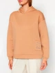 Худи оверсайз женское Trendyol TWOAW23SW00430 M Beige (8683047454160) - изображение 4