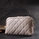 Стильная женская сумка через плечо из натуральной стеганной кожи Vintage 22316 белая - изображение 7
