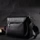 Красивая женская сумка из натуральной кожи Vintage 22330 черная. - изображение 9