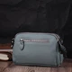 Женская повседневная сумка на два отделения из натуральной кожи Vintage 22280 голубая - изображение 7