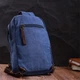 Современный рюкзак для мужчин из плотного текстиля Vintage 22184 синий - изображение 8
