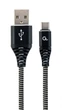 Кабель Cablexpert (CC-USB2B-AMCM-1M-BW) USB 2.0 A - USB Type-C, преміум, 1м, чорний - зображення 1