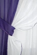 Кухонний комплект VR-Textil № 038к шторки і тюль фіолетовий з білим 280х170 см (50-030) - изображение 3