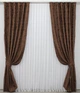 Комплект готовых штор VR-Textil Жаккард Sultan YL № 1202ш Шоколадный 150х270 см 2 шт (33-0034) - изображение 2