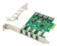 Плата расширения PCI-E на 4 х USB 3.0 5 Гбит/с расширитель портов VIA VL805 (655582878-1) Зеленый - изображение 1