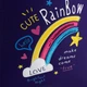 Шкільний рюкзак GoPack Cute Rainbow напівкаркасний 38x28x13 см Синій (GO24-165M-1) - зображення 13