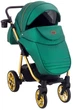 Коляска 2 в 1 Adamex Hybryd Plus Polar (Gold) Кожа 100% Y216А зеленый перламутр - изображение 7