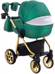 Коляска 2 в 1 Adamex Hybryd Plus Polar (Gold) Кожа 100% Y216А зеленый перламутр - изображение 5