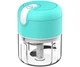 ViO K02, 250 мл, ВіО, Акумуляторний USB подрібнювач продуктів, бірюзовий, 30W - зображення 1