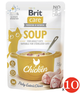 Упаковка вологого корму "Суп для котів Brit Care Soup with Chicken з куркою", 75 г х 10 шт - изображение 1