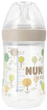 Butelka do karmienia Nuk For Nature Trees M ze smoczkiem silikonowym Beżowa 260 ml (4008600441151) - obraz 1