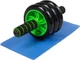 Ролик колесо для пресса EasyFit Triple Ab Wheel 3 колеса EF-1353-G тройной с ковриком (тренажер гимнастический для мышц преса) Зеленый (56001850) - изображение 1