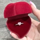Кольцо с цирконами "Розовый топаз в серебре" Fashion Jewelry в форме сердечка размер 17 мм упаковано в бархатную коробочку (16191) - изображение 2