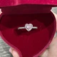 Кольцо с цирконами "Розовый топаз в серебре" Fashion Jewelry в форме сердечка размер 17 мм упаковано в бархатную коробочку (16191) - изображение 3