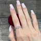 Кольцо с цирконами "Розовый топаз в серебре" Fashion Jewelry в форме сердечка размер 17 мм упаковано в бархатную коробочку (16191) - изображение 5
