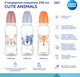 Стандартна пляшечка Canpol Babies Cute Animals Зайчик 250 мл (11/841_pin) - зображення 4