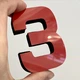 Настенные часы DIY 3D "Realm Mid" красные - Большие бескаркасные 3Д часы 70 см, самоклеящиеся (1011954) - изображение 4