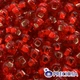 Бісер 97070 Чеський Preciosa 10/0, Прозорий зі срібною смугою TSL, Червоний, Круглий, 50 г - зображення 2