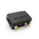 Переходник SCART (папа)-3 RCA (мама)+Svideo Black c переключателем - изображение 3