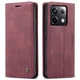 Чехол книжка Caseme с магнитом для Xiaomi Redmi Note 13 бордовый - изображение 1