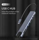 USB-хаб XoKo AC-550 8 в 1, Type-C to RJ45+HDMI+2xUSB+ TF, SD reader+ PD Type-C - х2 (XK-AC550-SL) - изображение 3