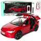 Машинка металлическая Tesla Model X Electrocar Тесла Модель X Электрокар красная 1:24 зарядная станция звук свет откр двери капот багажник резина колеса 18*6*8см (AP-2004) - изображение 1