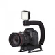 Ручка стабілізатор UKC AY-49U для відеокамер фотоапаратів Uподібний кронштейн для телефону зі спалахом мікрофоном - зображення 2