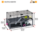 Модульная клетка для хомяков и мышей Ferplast Multipla Hamster с аксессуарами черная 72.5x37.5x42 см 57007217 - изображение 2