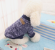 Кофта для собак и котов EcoToys Black Blue XS рябая темно-синяя A: 20 см B: 31 см C: 19 см 7117 - изображение 9