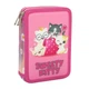 Пенал школьный для девочки CFS Sweety Kitty "Котята" 20.5х14х4.5 см 2 отделения каркасный на молнии розовый (CF87281) - изображение 1