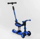 Самокат-велобег 3в1 Best Scooter BS-27018. 3 PU колеса с подсветкой, сидение, амортизаторы, родительская ручка - изображение 1