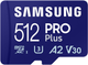 Карта памяти Samsung PRO Plus microSDXC 512GB Class 10 UHS-I U3 V30 A2 + SD адаптер (MB-MD512SA/EU) - изображение 2