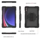 Чехол Carbon Armor Tablet на Samsung Galaxy Tab S10 FE Plus (13.1") / защитный чехол для планшета с ремешком в комплекте / (черный) - изображение 5