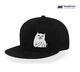 Кепка Snapback мем Белый Кот с пальцем (meme Cat Middle finger) Черный (9276-2851-BK) - изображение 1