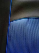 Авто чехлы из автоткани для PEUGEOT 208 (2012-2019) Pok-ter VIP черные с синей вставкой - изображение 2