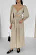 Двухстороннее платье Jadone Fashion Аскания M-L бежевое - изображение 2