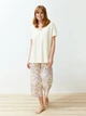 Пижама (футболка + штаны) женская Trendyol THMSS24PT00210 L Желтая (8683049704928) - изображение 1
