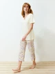 Пижама (футболка + штаны) женская Trendyol THMSS24PT00210 L Желтая (8683049704928) - изображение 3