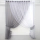 Шифонові фіранки короткі штори Сірий 2x270x170 см (zanaves101к-3) - зображення 6