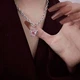 Кулон Розовое Сердце со звездами с толстой цепочкой (24226) - изображение 2