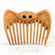 Женский Гребень для Волос ZAMASMEL Wood Smart Owl 12 х 10 х 1,1см Ручная Работа Деревянный Груша - изображение 1