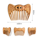 Женский Гребень для Волос ZAMASMEL Wood Smart Owl 12 х 10 х 1,1см Ручная Работа Деревянный Груша - изображение 3