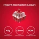 Клавиатура HyperX Alloy Origins 60 Red ENG/UA (4P5N0AA) - изображение 4