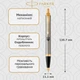 Подарунковий набір: Коробка + Кулькова ручка Parker IM 17 Brushed Metal GT BP 22 232_TR + Блокнот Axent Partner Ukraine Cиній - зображення 4