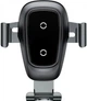 Держатель для телефона в автомобиль с беспроводной зарядкой BASEUS Metal Wireless Charger Gravity Car Mount Black WXYL-B0A - изображение 3