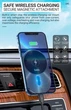 Держатель для телефона в автомобиль с беспроводной зарядкой Hoco CA91 Magic magnetic wireless 15W Max Gray - изображение 11