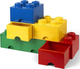 Pojemnik do przechowywania LEGO Storage Brick Drawer 4 z szufladą Czerwony (40051730) - obraz 5