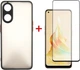 Комплект чехол для смартфона + стекло OPPO Reno 8T 4G DENGOS Black (DG-KM-33) - изображение 1