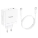 СЗУ Hoco N30 Glory PD65W (2Type-C/1USB) + Type-C to Type-C White - изображение 5